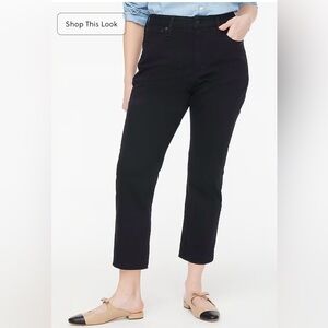 J.Crew Curvy essential straight black jean in all-day stretch in black